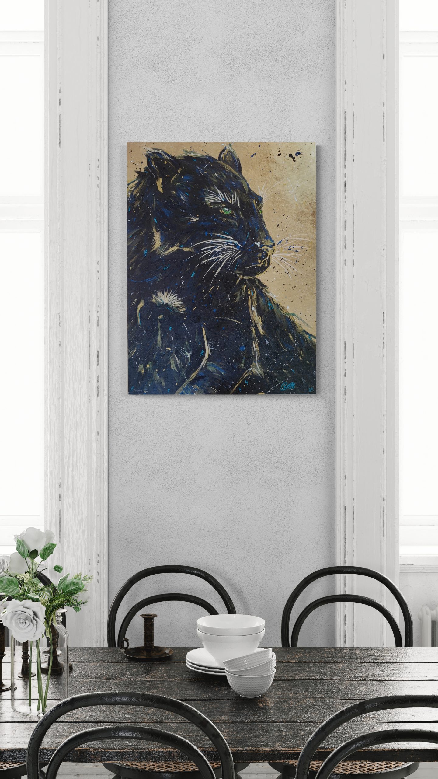 Svenja Bross Art Panther Esszimmer